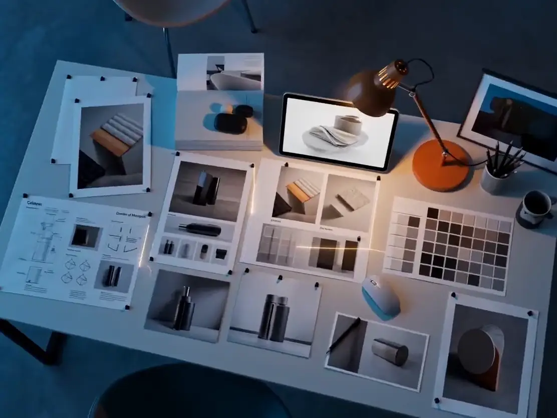 AI-generated skincare product scene for marketing and advertising concepts