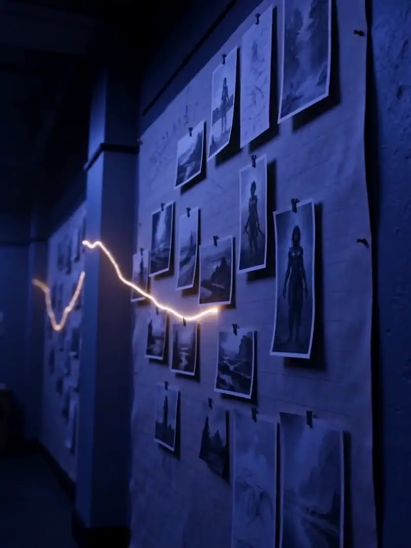 AI-generated cinematic library scene for storytelling and previsualization